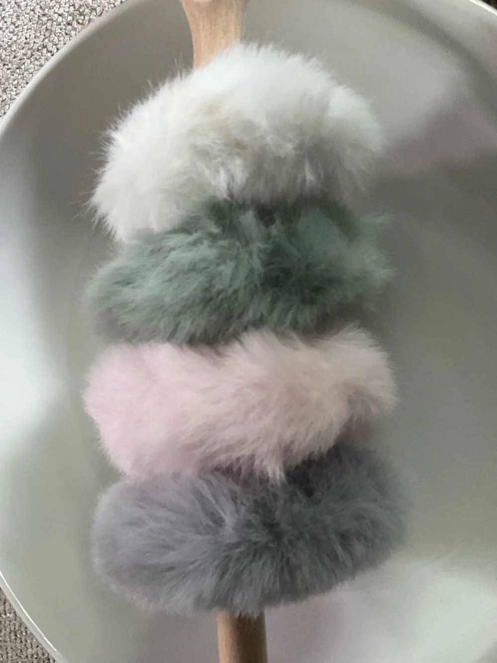 Fluffy Faux Fur Hair Scrunchies